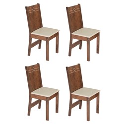 Conjunto Com 4 Cadeiras Elane