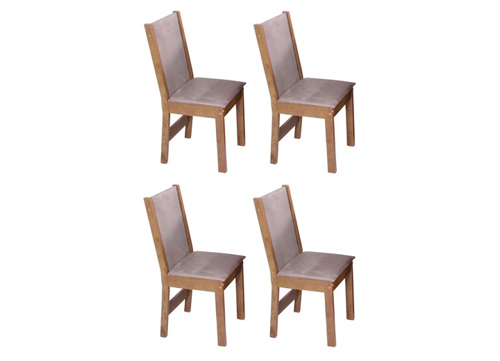 Conjunto Com 4 Cadeiras Nobre