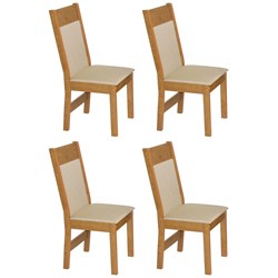 Conjunto Com 4 Cadeiras  Priscilla