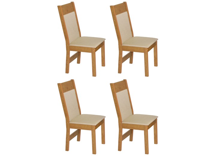 Conjunto Com 4 Cadeiras  Priscilla