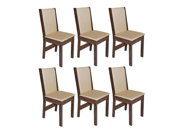 Conjunto Com 6 Cadeiras Nobre